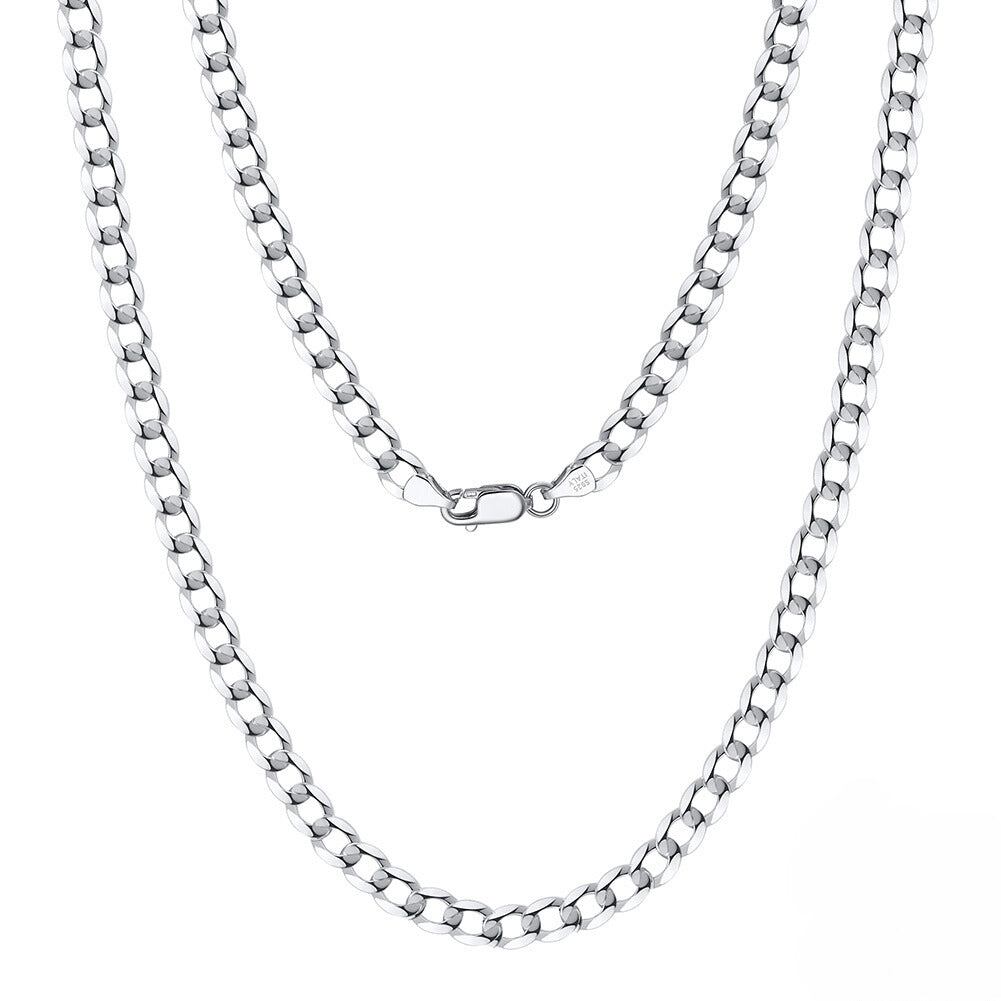 Italian Cuban set 5mm White Gold - La Fratellanza Jewelry
