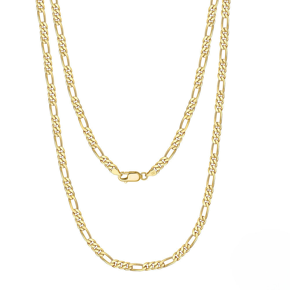 Figaro Chain 3.3mm 18k Gold - La Fratellanza Jewelry