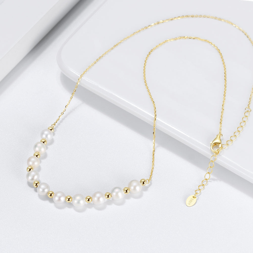 Freshwater Pearl Necklace 14k Gold - La Fratellanza Jewelry