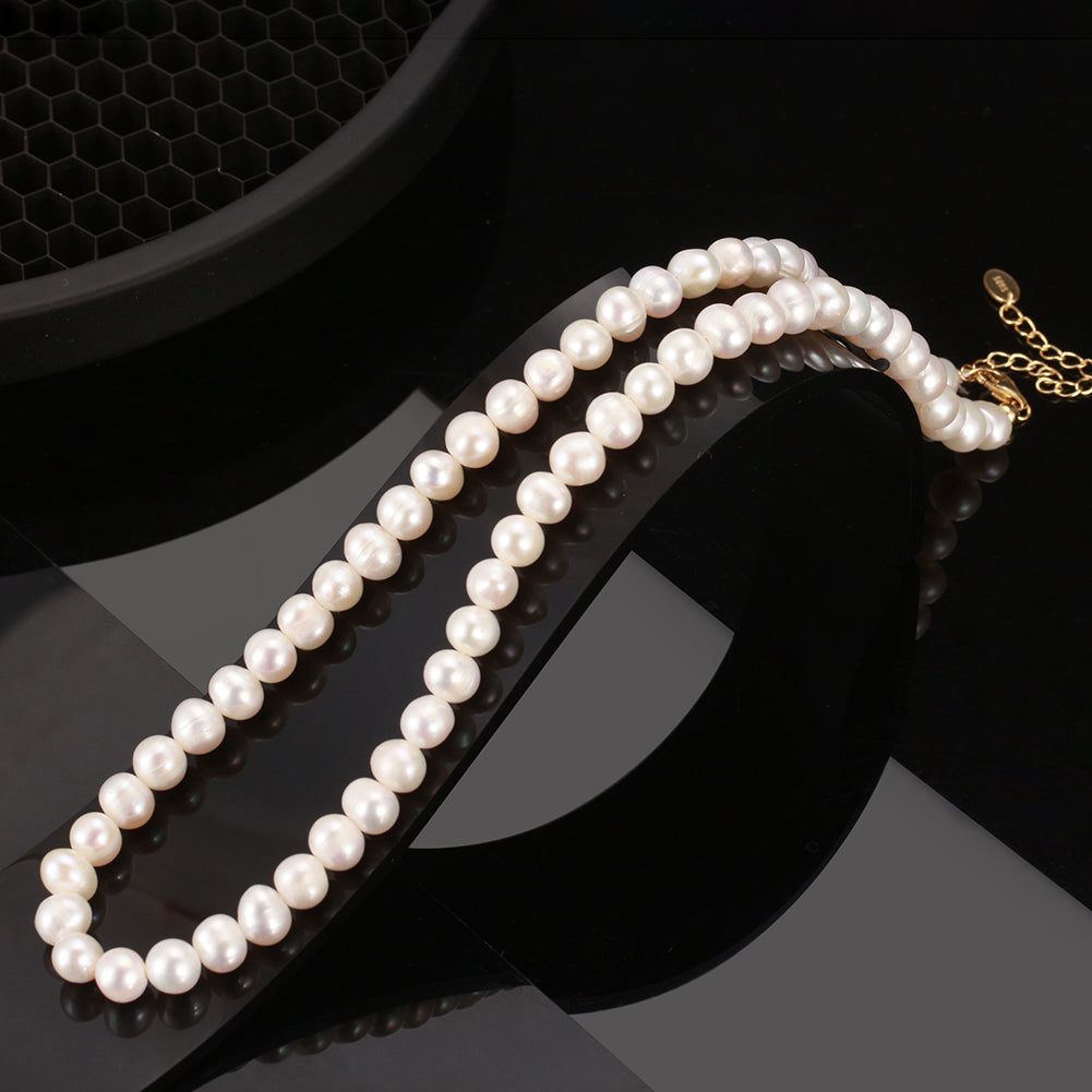 Freshwater Pearl Necklace 14k Gold - La Fratellanza Jewelry