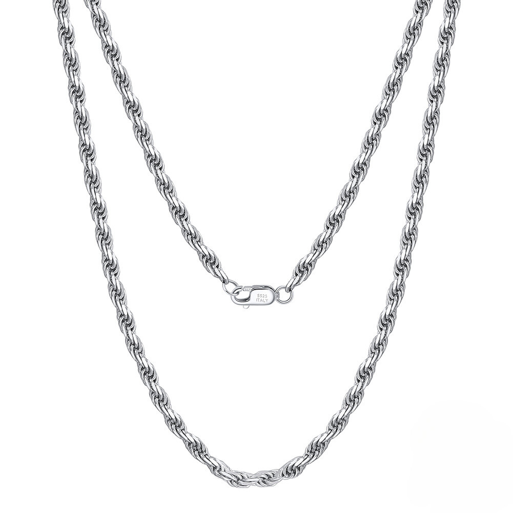 Rope set 3.6mm White Gold - La Fratellanza Jewelry