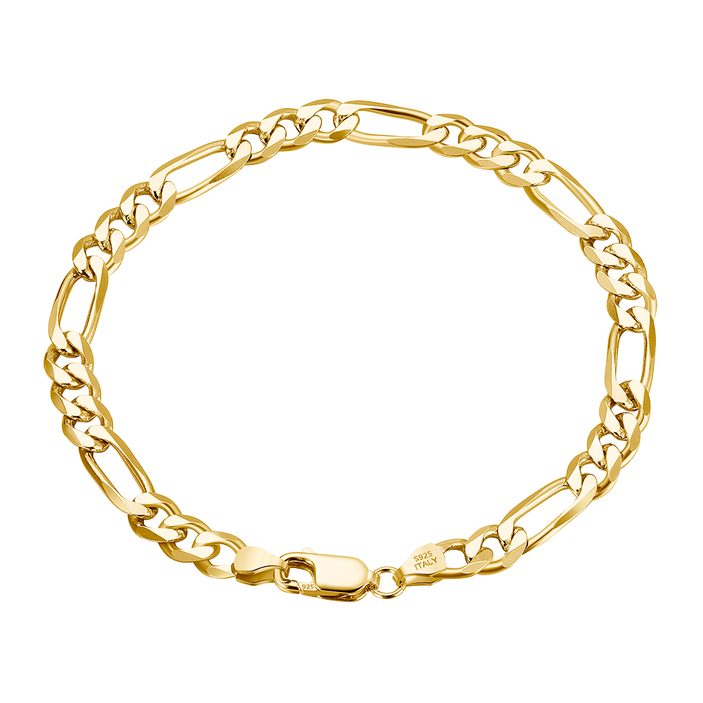 Figaro set 5mm Gold - La Fratellanza Jewelry