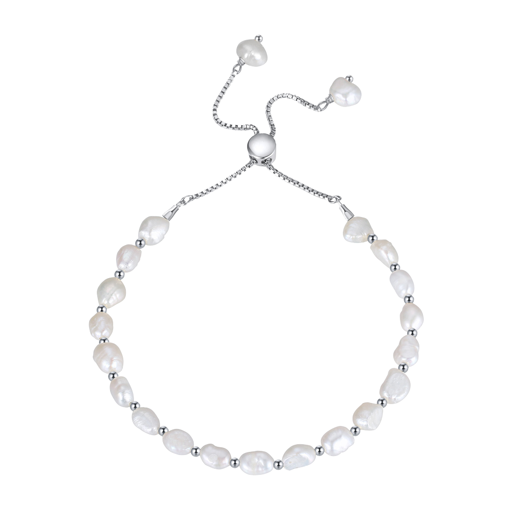 Freshwater Pearl Bracelet White Gold - La Fratellanza Jewelry