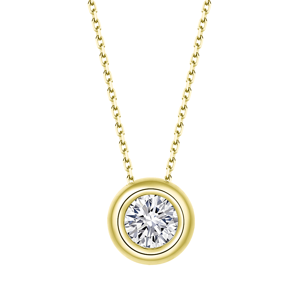 Zirconia Charm Necklace 14k Gold - La Fratellanza Jewelry