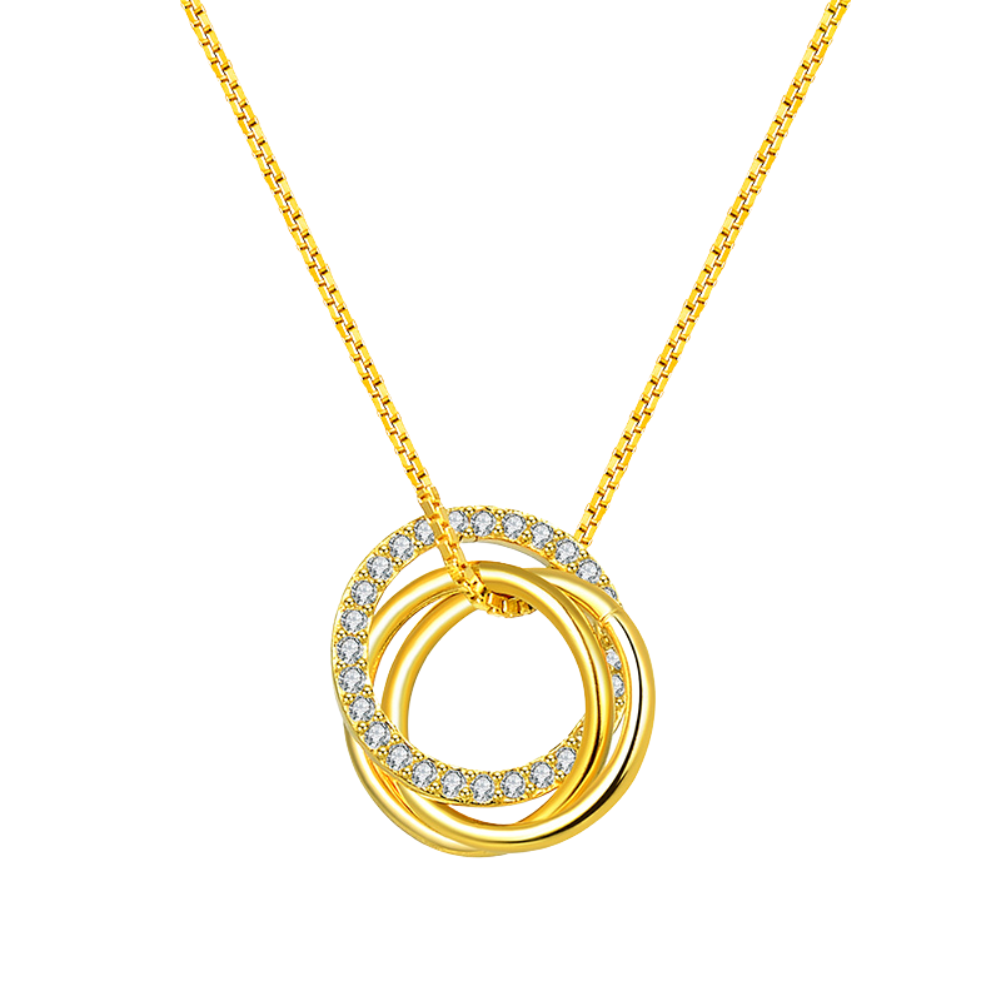 Zirconia Ring Necklace 14k Gold - La Fratellanza Jewelry