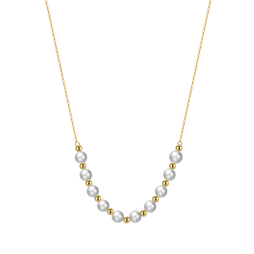 Freshwater Pearl Necklace 14k Gold - La Fratellanza Jewelry