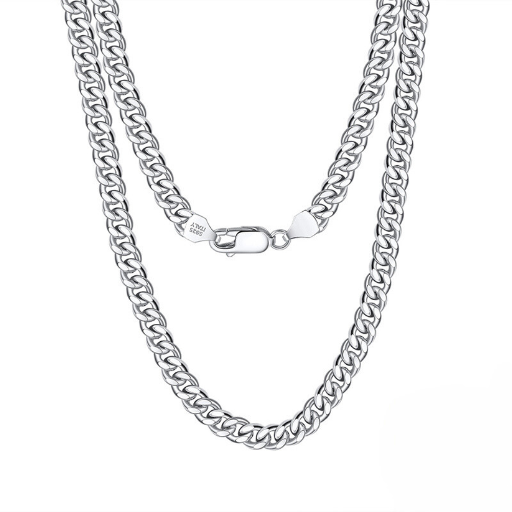Cuban set 5mm White Gold - La Fratellanza Jewelry