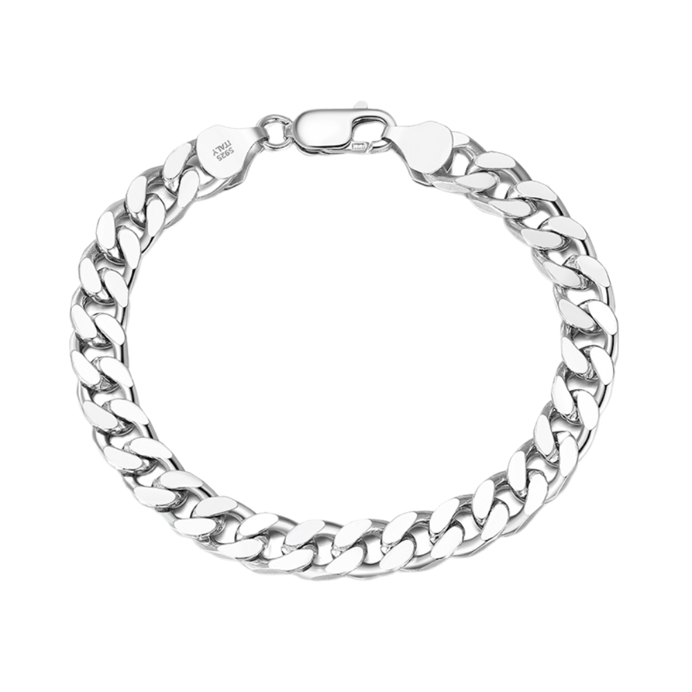 Cuban Bracelet 3.6mm White Gold - La Fratellanza Jewelry