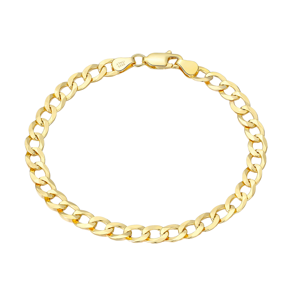 Italian Cuban Bracelet 5mm 18k Gold - La Fratellanza Jewelry