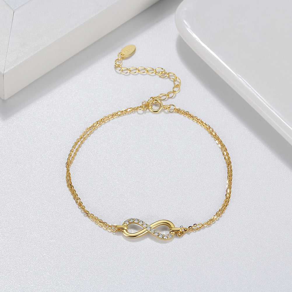 Infinity Bracelet 14k Gold - La Fratellanza Jewelry
