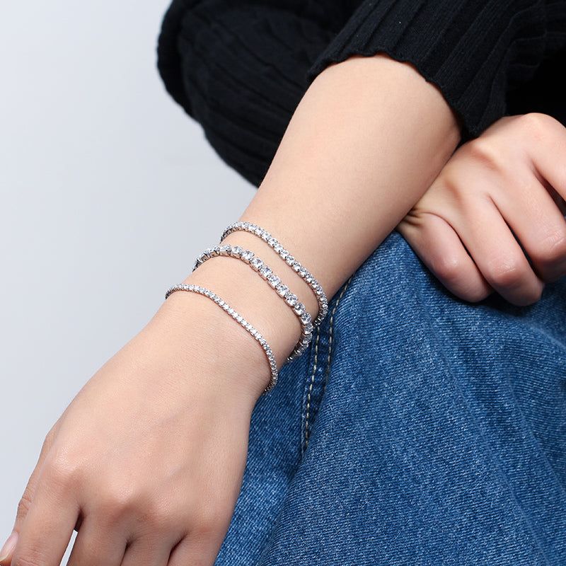 Zirconia Tennis Bracelet 3mm - La Fratellanza Jewelry