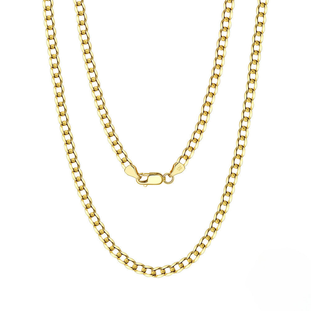 Italian Cuban Chain 3mm 18k Gold - La Fratellanza Jewelry
