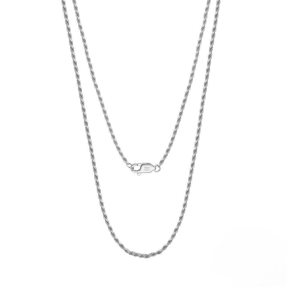 Rope Chain 1.2mm White Gold - La Fratellanza Jewelry