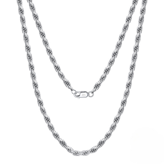 Rope Chain 3.3mm White Gold