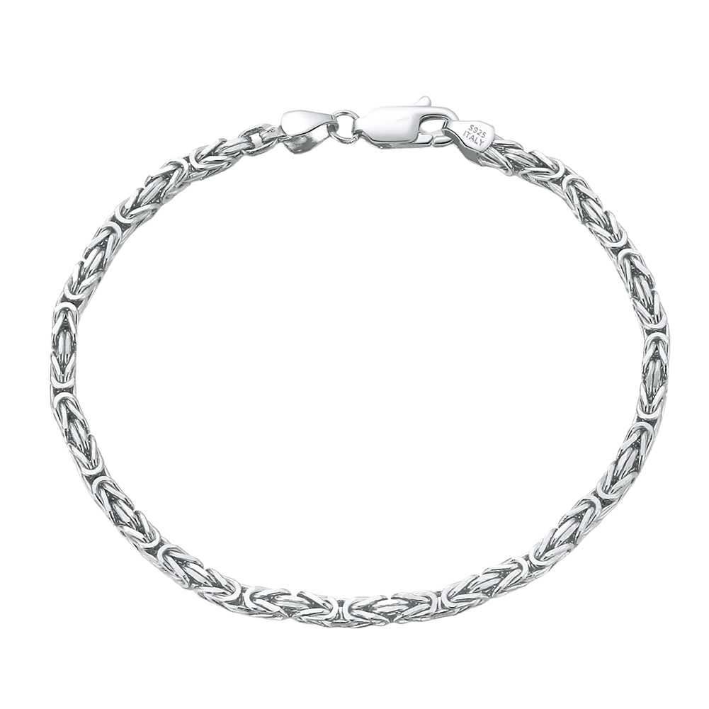 Byzantine Bracelet 2.5mm White Gold