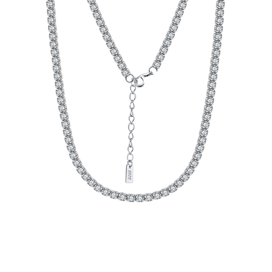 Round Zirconia Tennis 3mm Necklace