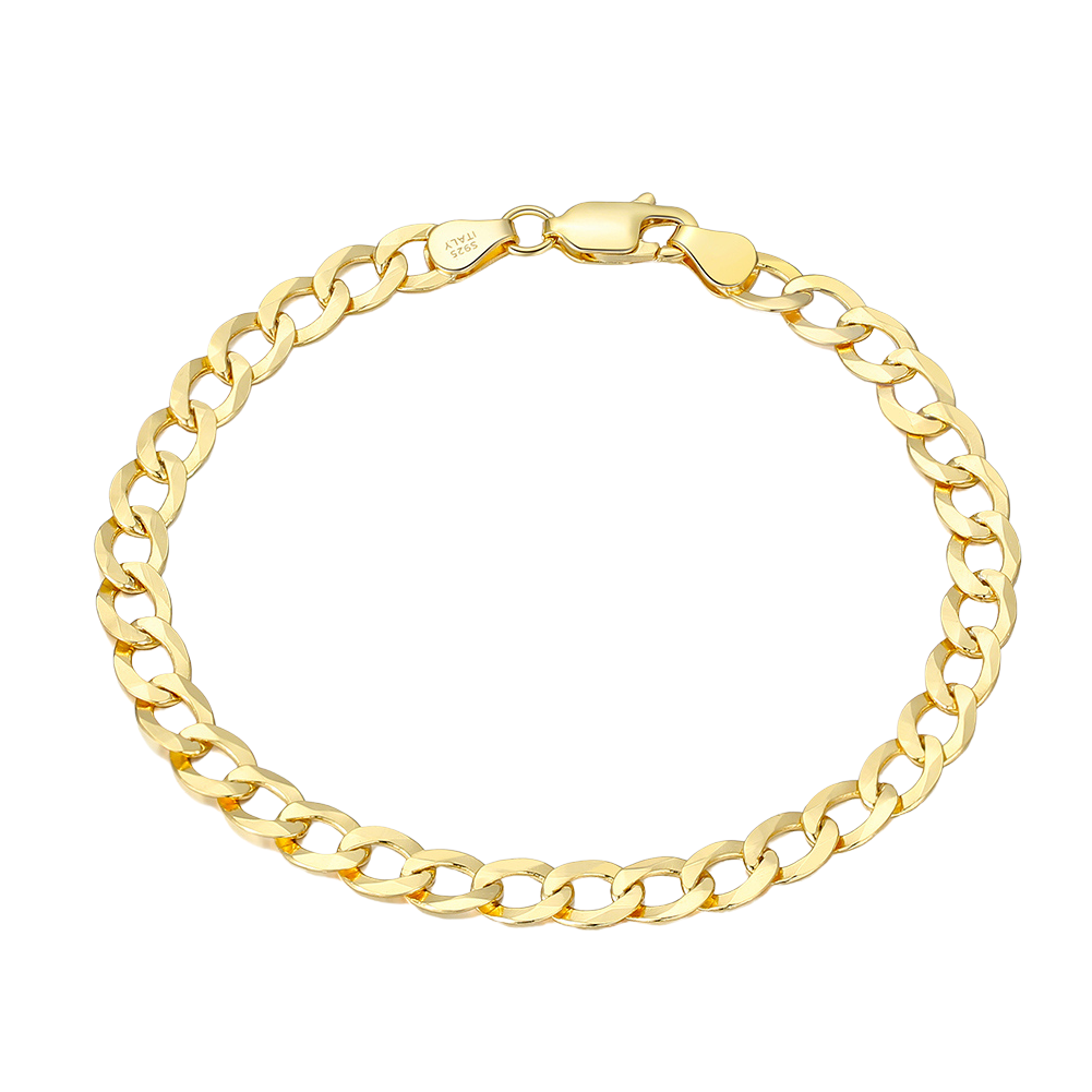 Italian Cuban Bracelet 5mm 18k Gold