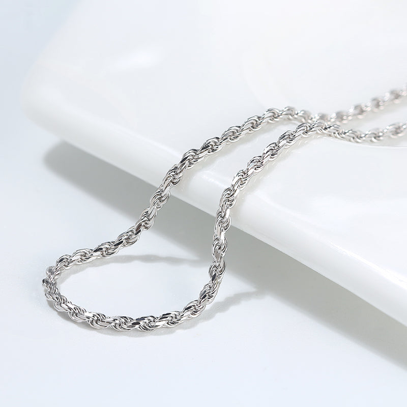 Rope Chain 1.2mm White Gold