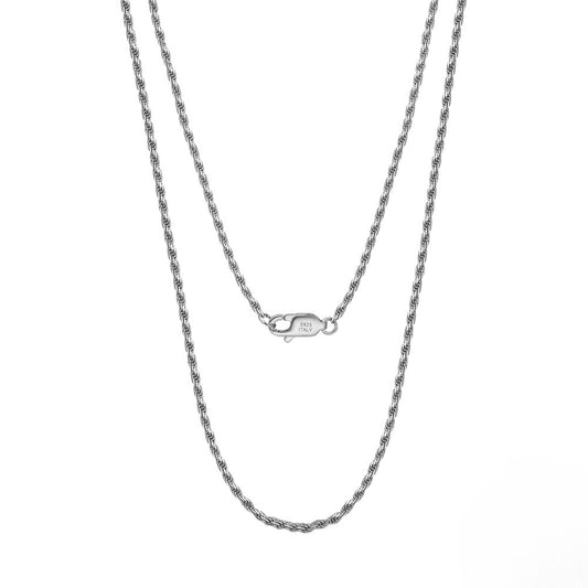 Rope chain 1.5mm White Gold